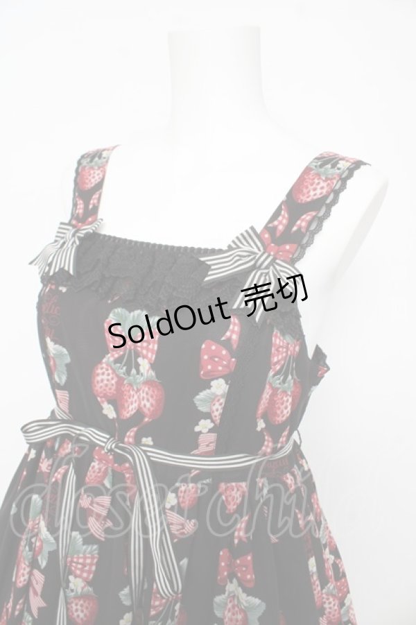 画像3: Angelic Pretty / Strawberry Dollジャンパースカート  黒 Y-26-02-17-208-AP-OP-SZ-ZY (3)