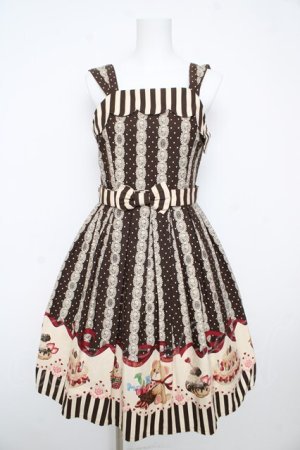 画像: Innocent World / スイーツテディベアジャンパースカート  ショコラブラウン Y-26-02-17-209-IW-OP-SZ-ZY