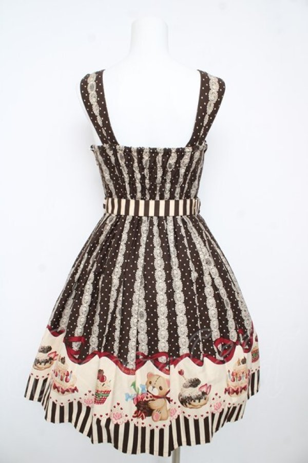 画像2: Innocent World / スイーツテディベアジャンパースカート  ショコラブラウン Y-26-02-17-209-IW-OP-SZ-ZY (2)