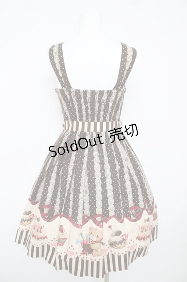 画像2: Innocent World / スイーツテディベアジャンパースカート  ショコラブラウン Y-26-02-17-209-IW-OP-SZ-ZY (2)