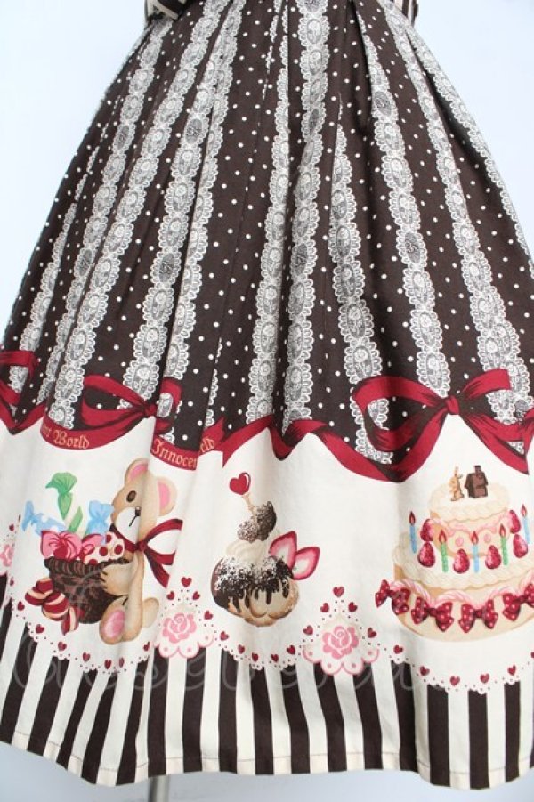 画像4: Innocent World / スイーツテディベアジャンパースカート  ショコラブラウン Y-26-02-17-209-IW-OP-SZ-ZY (4)