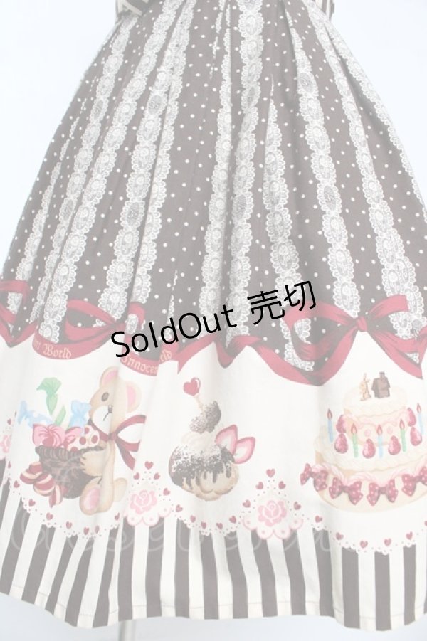 画像4: Innocent World / スイーツテディベアジャンパースカート  ショコラブラウン Y-26-02-17-209-IW-OP-SZ-ZY (4)