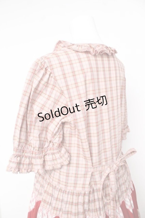 画像5: PINK HOUSE / オリジナルチェックパッチワークワンピース F ピンク Y-26-02-17-211-LO-OP-SZ-ZY (5)