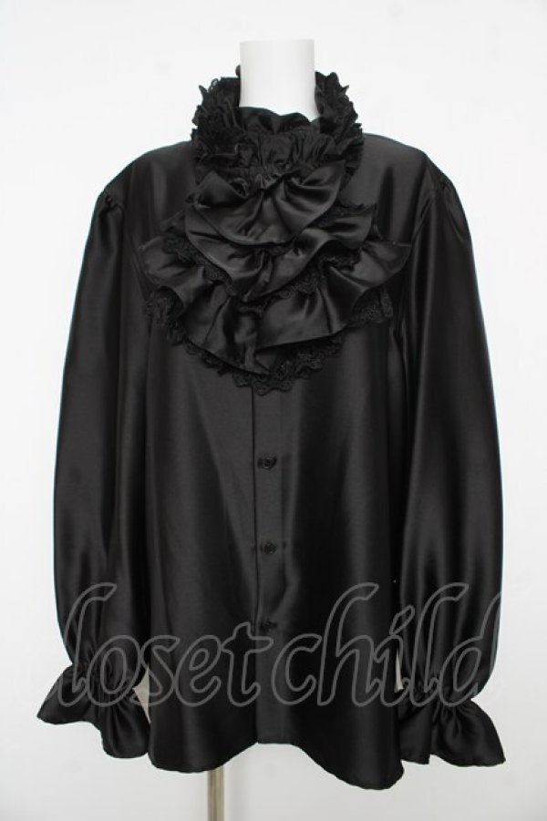 画像1: Moi-meme-Moitie / ストライプジャボ付きブラウス M Men Y-26-02-17-216-MO-BL-SZ-ZY (1)