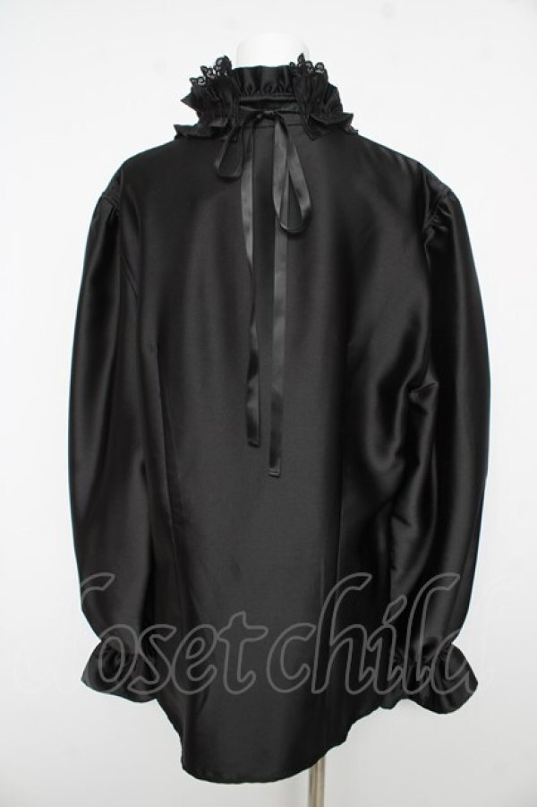 画像2: Moi-meme-Moitie / ストライプジャボ付きブラウス M Men Y-26-02-17-216-MO-BL-SZ-ZY (2)