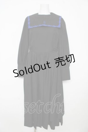 画像: Moi-meme-Moitie / 修道女ロングワンピース 13号 ブラック×ブルー Y-26-02-17-217-MO-OP-SZ-ZY