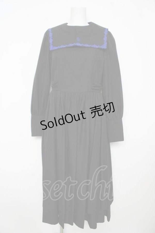 画像1: Moi-meme-Moitie / 修道女ロングワンピース 13号 ブラック×ブルー Y-26-02-17-217-MO-OP-SZ-ZY (1)