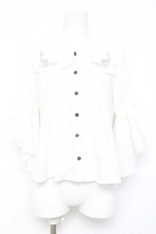 画像1: axes femme kawaii / フリルセーラーブラウス M 白 Y-26-02-17-018-AX-BL-SZ-ZY (1)