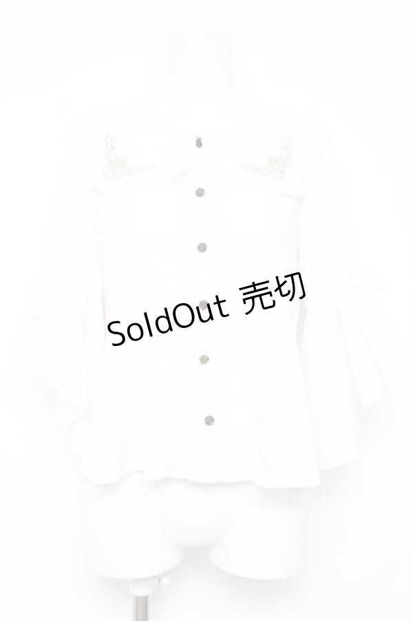 画像1: axes femme kawaii / フリルセーラーブラウス M 白 Y-26-02-17-018-AX-BL-SZ-ZY (1)