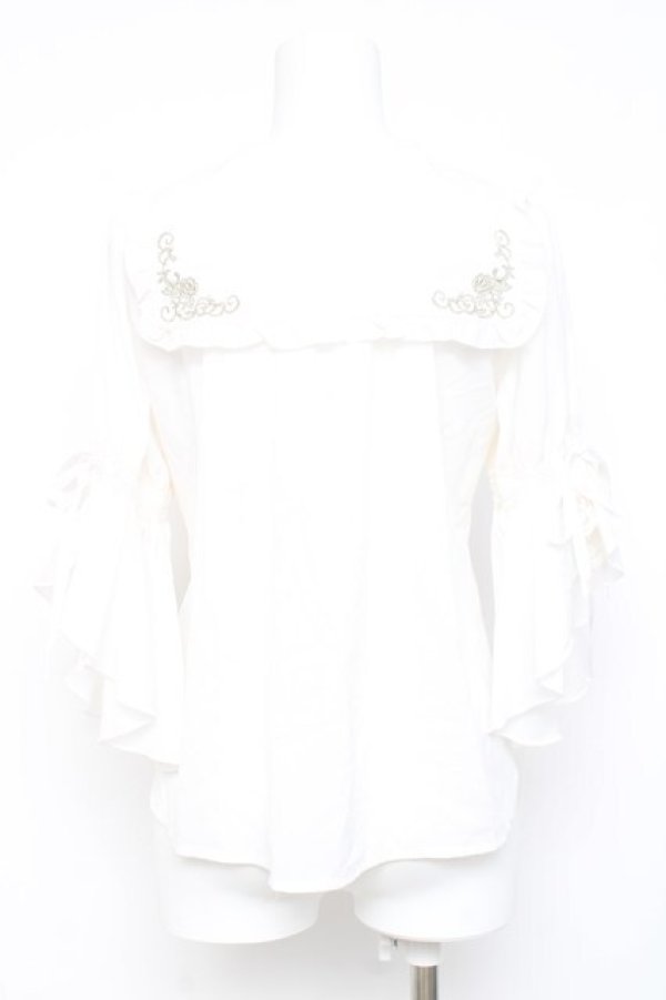 画像2: axes femme kawaii / フリルセーラーブラウス M 白 Y-26-02-17-018-AX-BL-SZ-ZY (2)