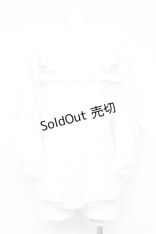 画像2: axes femme kawaii / フリルセーラーブラウス M 白 Y-26-02-17-018-AX-BL-SZ-ZY (2)