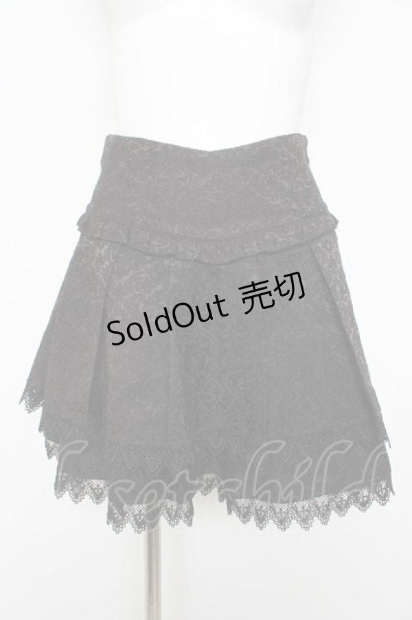 画像1: ililil / ゴシック地雷妹ちゃんプリーツスカート F 黒 Y-26-02-17-220-PU-SK-SZ-ZY (1)