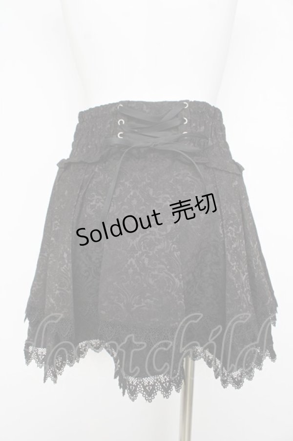 画像2: ililil / ゴシック地雷妹ちゃんプリーツスカート F 黒 Y-26-02-17-220-PU-SK-SZ-ZY (2)