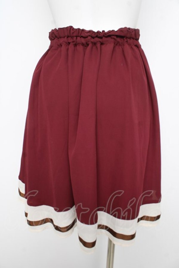 画像2: axes femme POETIQUE / リボン使いサス付きスカート M ワイン Y-26-02-17-223-AX-SK-SZ-ZY (2)