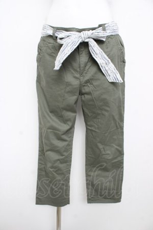 画像: axes femme / 裾レース折パンツ L カーキ Y-26-02-17-225-AX-PA-SZ-ZY