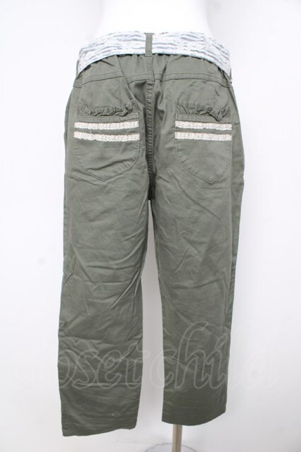 画像2: axes femme / 裾レース折パンツ L カーキ Y-26-02-17-225-AX-PA-SZ-ZY (2)