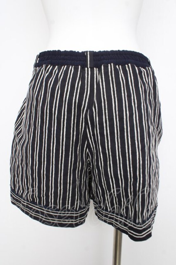 画像2: axes femme / ストライプショートパンツ M 紺 Y-26-02-17-228-AX-PA-SZ-ZY (2)