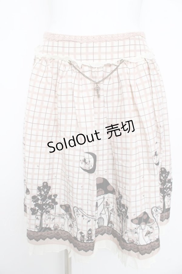 画像1: axes femme POETIQUE / チェックメルヘンスカート M ベージュ Y-26-02-17-231-AX-SK-SZ-ZI (1)