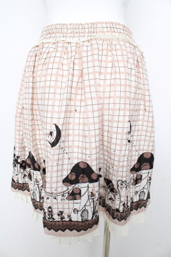 画像2: axes femme POETIQUE / チェックメルヘンスカート M ベージュ Y-26-02-17-231-AX-SK-SZ-ZY (2)