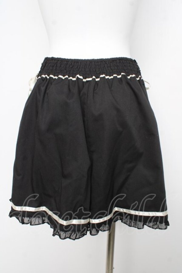 画像2: axes femme POETIQUE / メッセージ刺繍キュロット M 黒 Y-26-02-17-232-AX-PA-SZ-ZY (2)