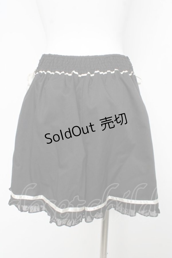 画像2: axes femme POETIQUE / メッセージ刺繍キュロット M 黒 Y-26-02-17-232-AX-PA-SZ-ZS (2)