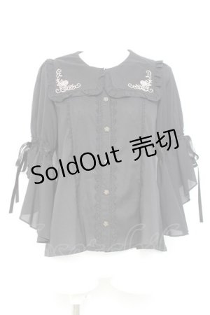 画像: axes femme kawaii / フリルセーラーブラウス M 黒 Y-26-02-17-019-AX-BL-SZ-ZY