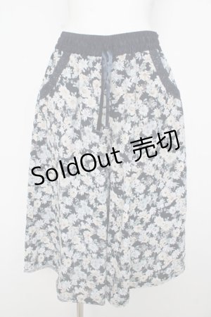 画像: axes femme / 花柄ワイドパンツ M 紺 Y-26-02-17-236-AX-PA-SZ-ZY