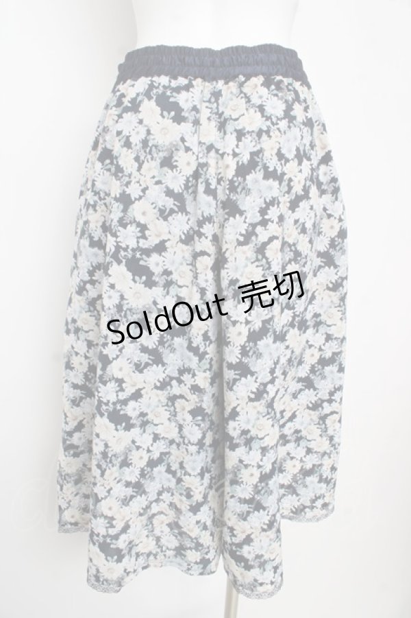 画像2: axes femme / 花柄ワイドパンツ M 紺 Y-26-02-17-236-AX-PA-SZ-ZY (2)