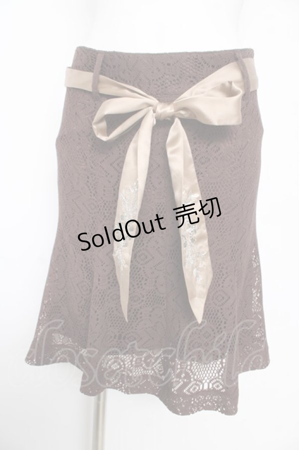 画像1: LIZ LISA / 総レーススカート  茶 Y-26-02-17-239-LO-BL-SZ-ZY (1)