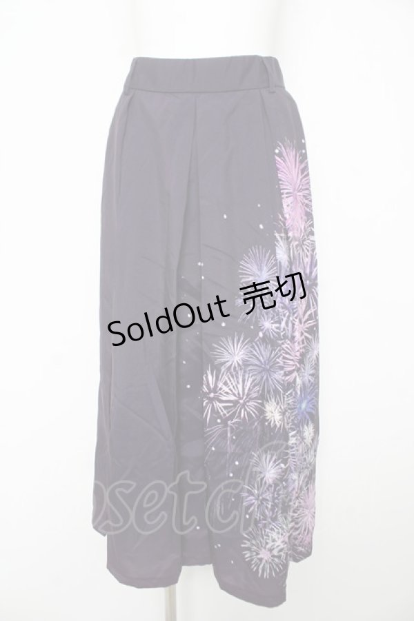 画像1: axes femme / 花火柄タックスカート F パープル Y-26-02-17-247-AX-SK-SZ-ZS (1)