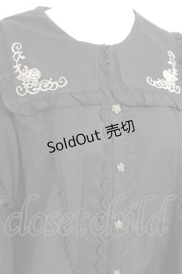 画像4: axes femme kawaii / フリルセーラーブラウス M 黒 Y-26-02-17-019-AX-BL-SZ-ZY (4)