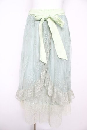 画像: axes femme / グラデレースフリルスカート F ミント Y-26-02-17-249-AX-SK-SZ-ZY