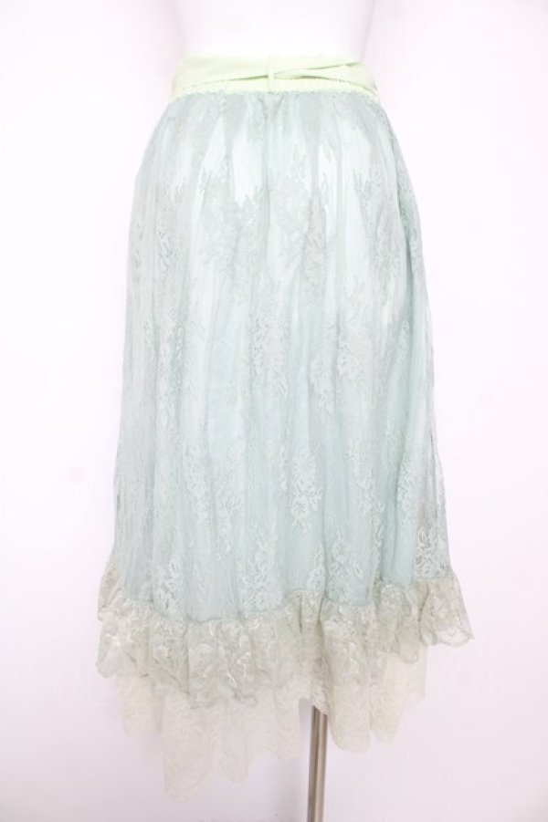 画像2: axes femme / グラデレースフリルスカート F ミント Y-26-02-17-249-AX-SK-SZ-ZY (2)