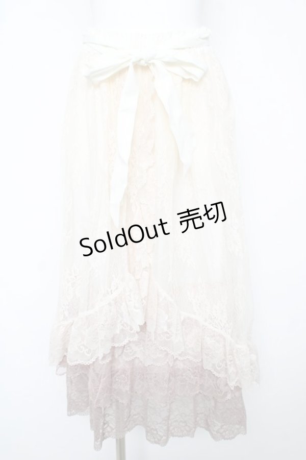 画像1: axes femme / グラデレースフリルスカート F 生成り Y-26-02-17-250-AX-SK-SZ-ZI (1)