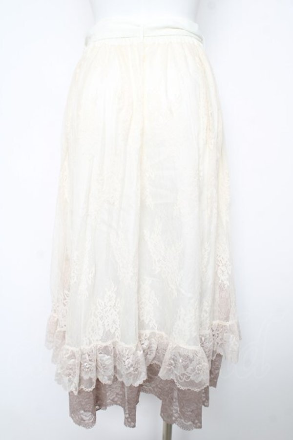 画像2: axes femme / グラデレースフリルスカート F 生成り Y-26-02-17-250-AX-SK-SZ-ZY (2)