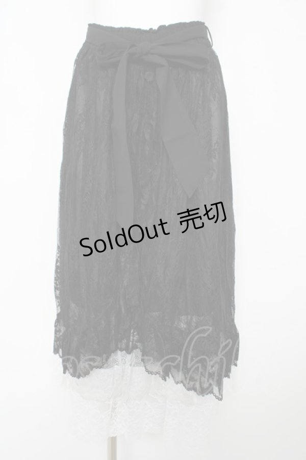 画像1: axes femme / グラデレースフリルスカート F 黒 Y-26-02-17-251-AX-SK-SZ-ZS (1)