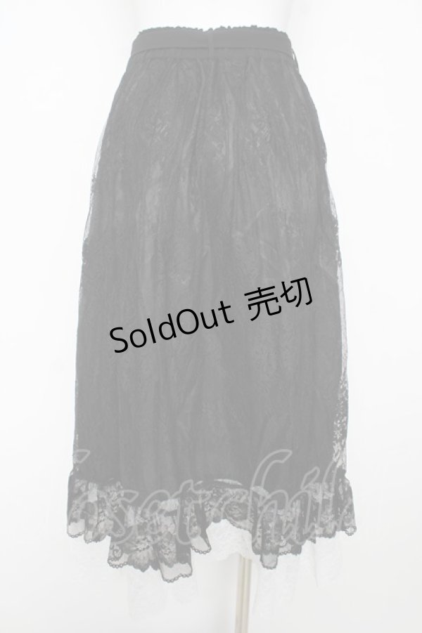 画像2: axes femme / グラデレースフリルスカート F 黒 Y-26-02-17-251-AX-SK-SZ-ZS (2)