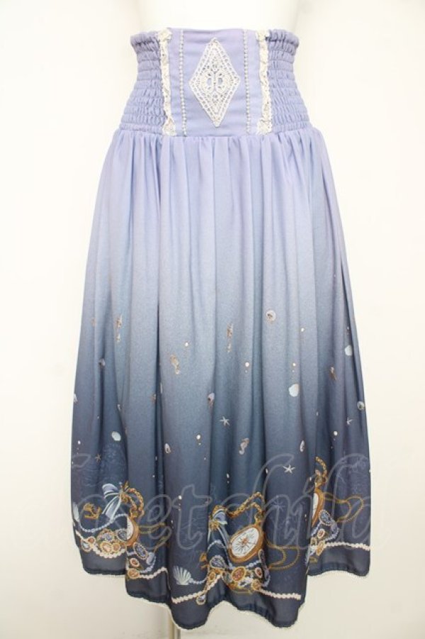 画像1: axes femme / 海グラデ柄ワンピース M ブルー Y-26-02-17-253-AX-OP-SZ-ZY (1)