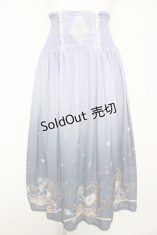 画像1: axes femme / 海グラデ柄ワンピース M ブルー Y-26-02-17-253-AX-OP-SZ-ZY (1)