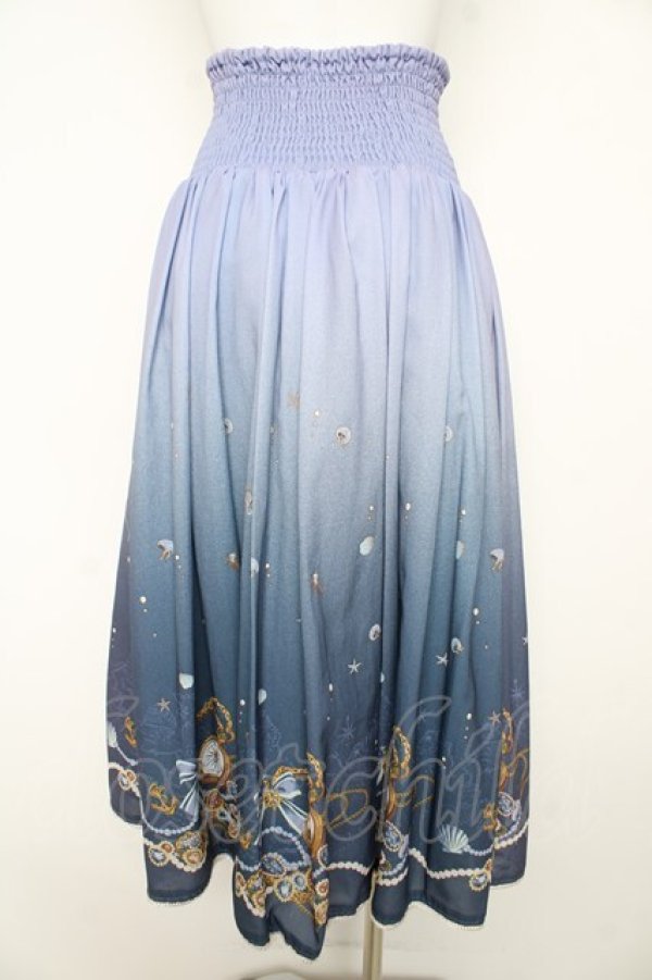 画像2: axes femme / 海グラデ柄ワンピース M ブルー Y-26-02-17-253-AX-OP-SZ-ZY (2)