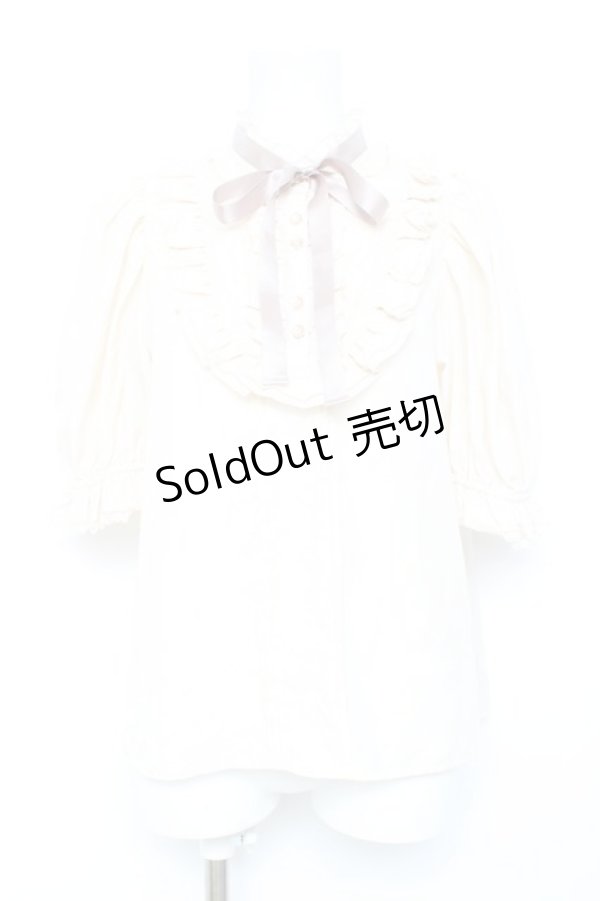 画像1: axes femme / ヨークレースドットドビーブラウス  生成り Y-26-02-17-020-AX-BL-SZ-ZY (1)