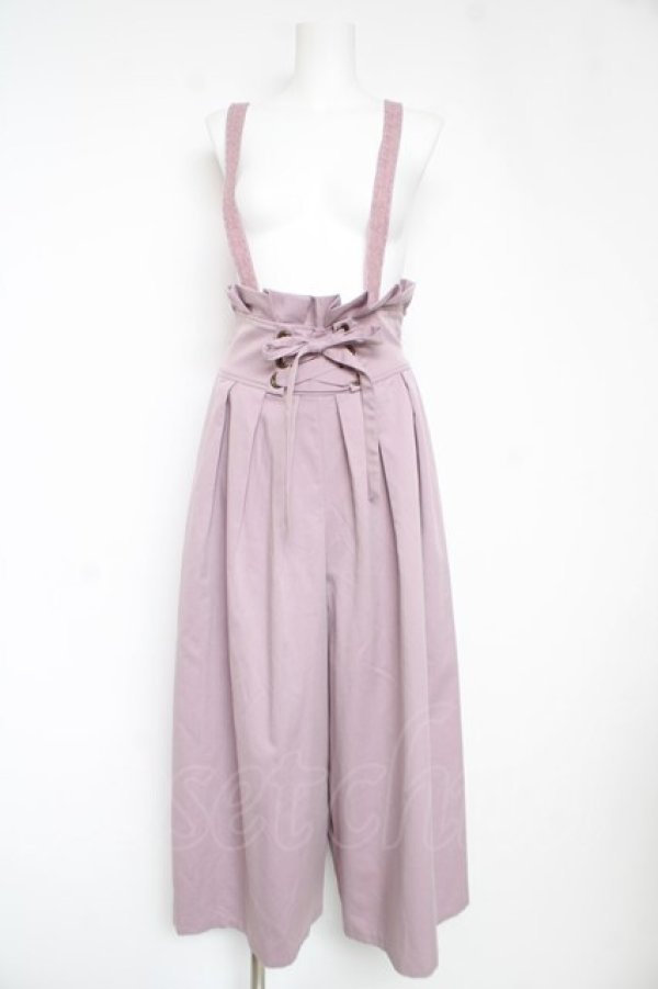 画像1: axes femme POETIQUE / レースアップワイドパンツ M ピンク Y-26-02-17-254-AX-PA-SZ-ZY (1)