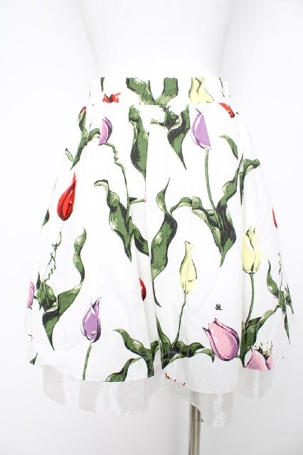 画像2: MILK / チューリーロマンススカート  ホワイトカラフル Y-26-02-17-255-ML-SK-SZ-ZY (2)