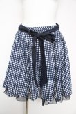 画像1: axes femme / ギンガムチェック柄スカート M 紺 Y-26-02-17-259-AX-SK-SZ-ZY (1)
