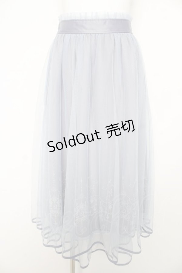 画像1: axes femme / ステラートフロッキーＰＴスカート F サックス Y-26-02-17-261-AX-SK-SZ-ZI (1)