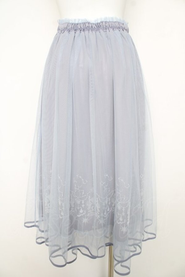 画像2: axes femme / ステラートフロッキーＰＴスカート F サックス Y-26-02-17-261-AX-SK-SZ-ZY (2)