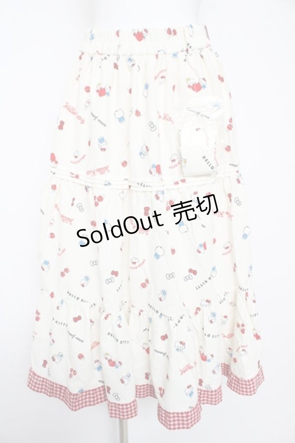 画像1: axes femme / ハローキティプリントスカート F 生成り Y-26-02-17-262-AX-SK-SZ-ZY (1)