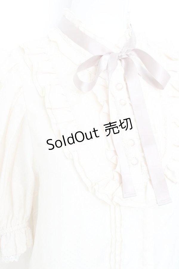 画像3: axes femme / ヨークレースドットドビーブラウス  生成り Y-26-02-17-020-AX-BL-SZ-ZY (3)