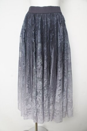 画像: axes femme / グラデレースサーキュラースカート F グレー Y-26-02-17-266-AX-SK-SZ-ZY