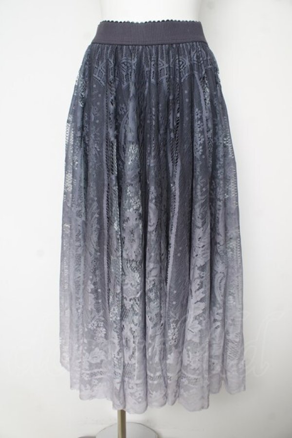 画像1: axes femme / グラデレースサーキュラースカート F グレー Y-26-02-17-266-AX-SK-SZ-ZY (1)